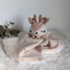 Doudou bébé personnalisé biche rose 2